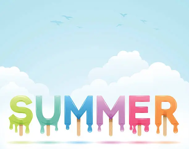 Vector illustration of Summer Message