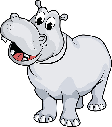Hippo Stock Illustration - Download Image Now - Hippopotamus, Cartoon,  Illustration - iStock