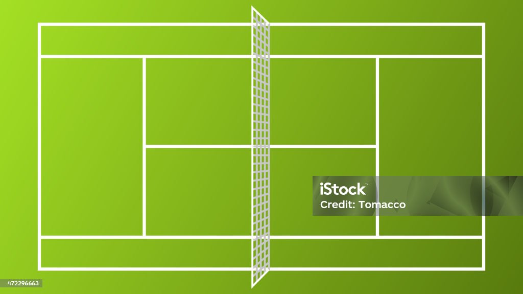 Kort tenisowy Jaskrawy kolor Clay biały netto - Grafika wektorowa royalty-free (Kort)