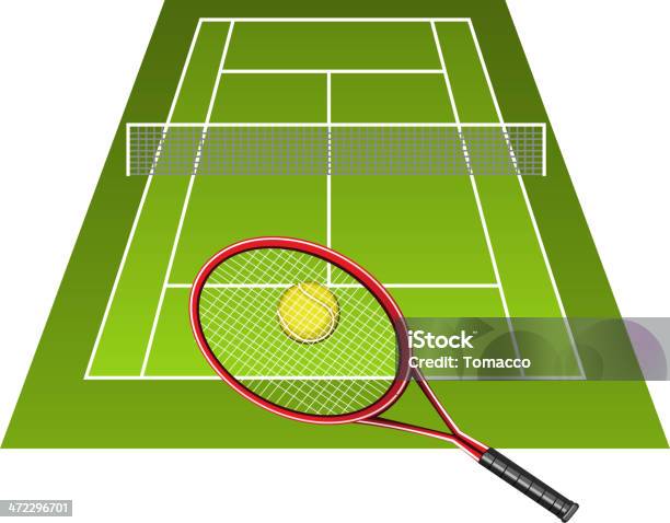 Un Court De Tennis Ouvert Illustration Vectorielle Vecteurs libres de droits et plus d'images vectorielles de Angle aigu