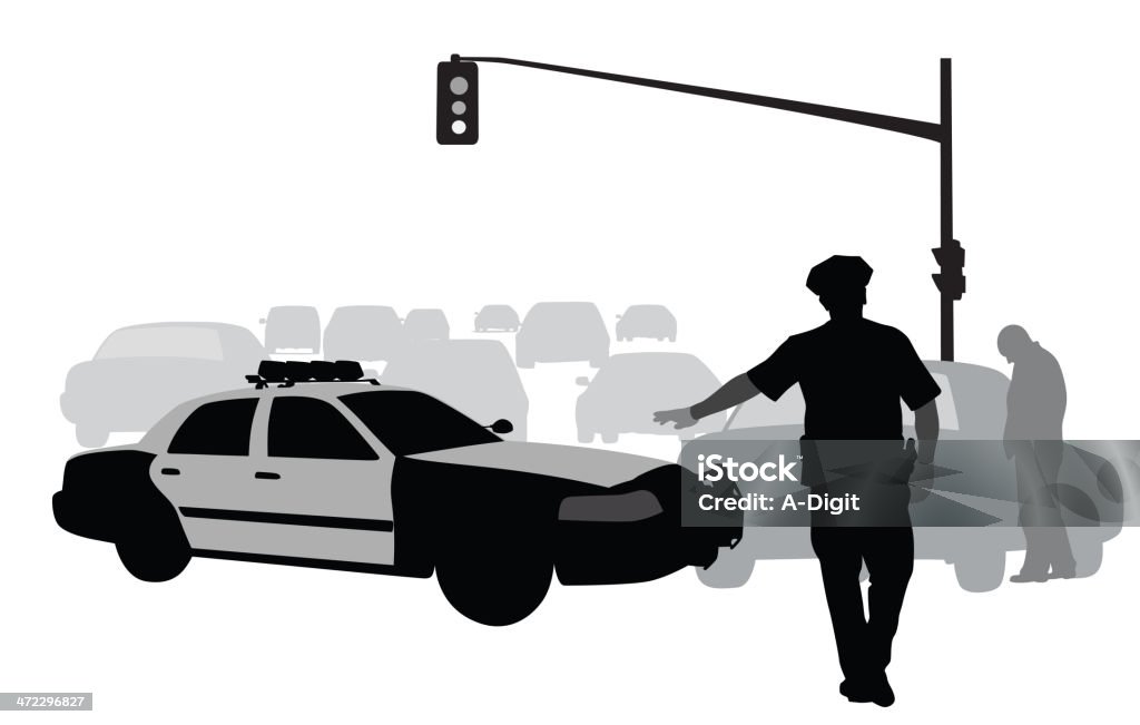 TrafficProblems - Royalty-free Carro de Polícia arte vetorial