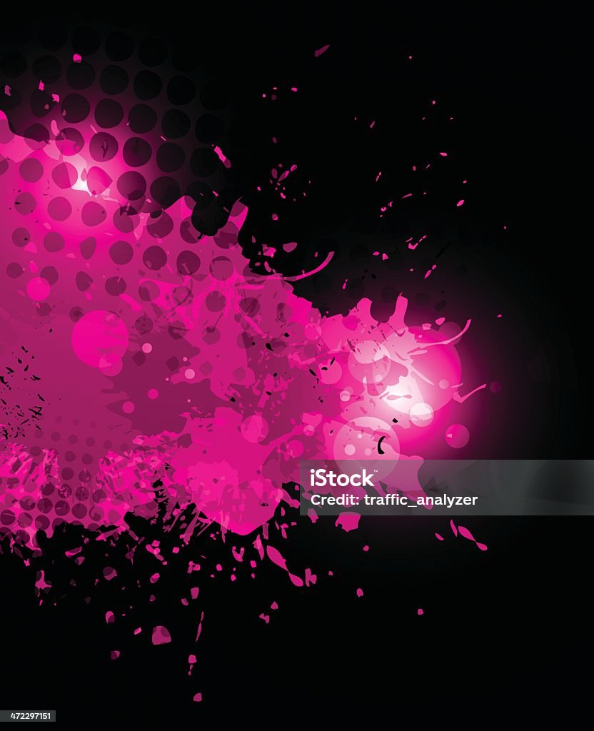 Pink grunge de salpicaduras - arte vectorial de Abstracto libre de derechos