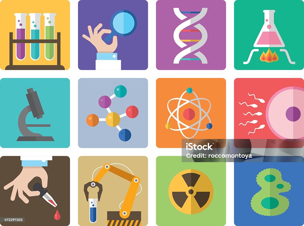 Icon Set de la Science - clipart vectoriel de Tube à essai libre de droits