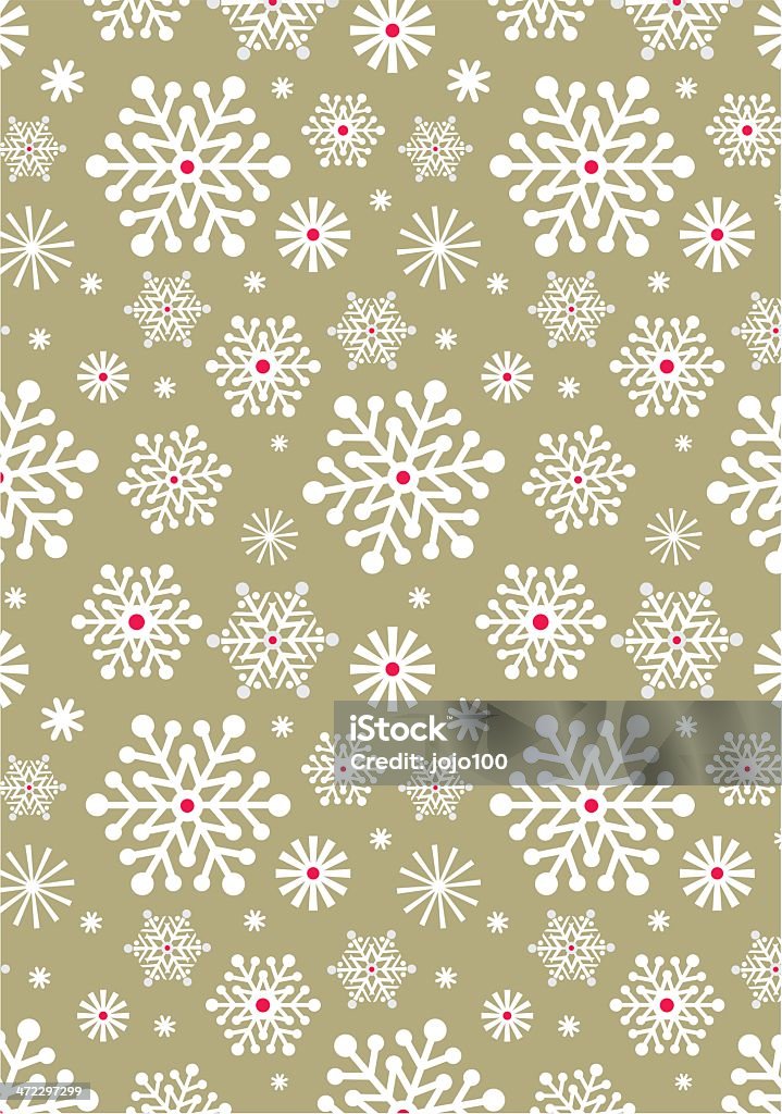 Snow Pattern Repeat Scandinavian Snowflake Repeat Pattern In Gold Stock Illustration ...