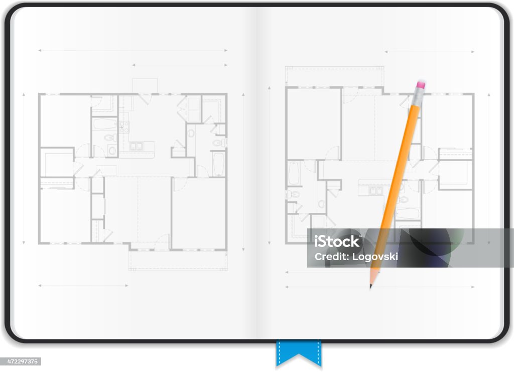 Konstruktion Notebook - Lizenzfrei Architektur Vektorgrafik