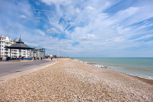 The beach and seafront at Bognor Regis, West Sussex, UK