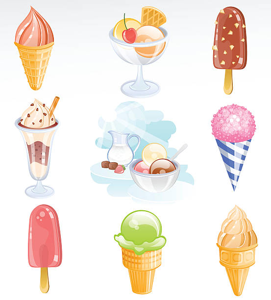 Tienda de helados - ilustración de arte vectorial