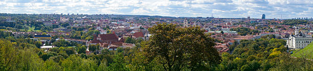 istock Top view panorama of Vilnius old town 472297840