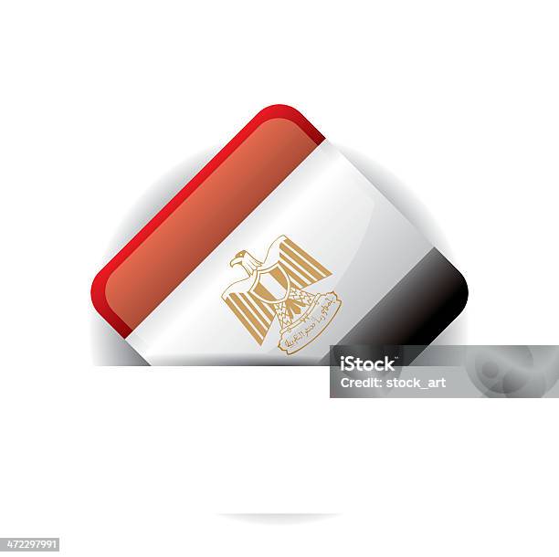 Ilustración de Icono De Brillante Con Bandera De Egipto En Blanco De Bolsillo y más Vectores Libres de Derechos de Asia Occidental
