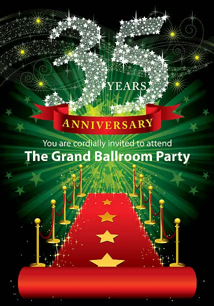 Vector illustration of 35th Anniversary Party