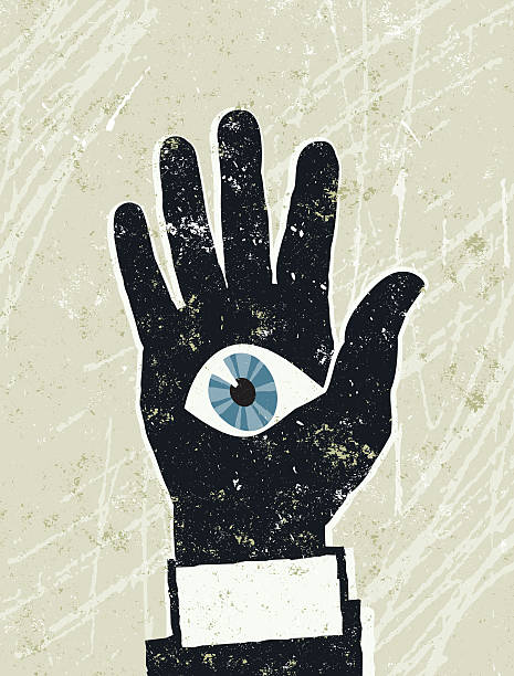 istock Businessman's Hand with and Eye on His Palm 472298285