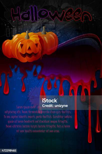 Straszne Halloween Tło - Stockowe grafiki wektorowe i więcej obrazów Badanie krwi - Test medyczny - Badanie krwi - Test medyczny, Błyszczący, Ciemny