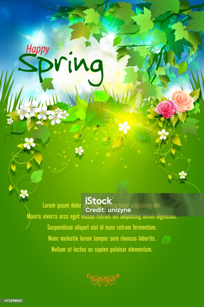 Hapy Spring Background Happy Spring Background Stock Illustration - Download Image Now ...