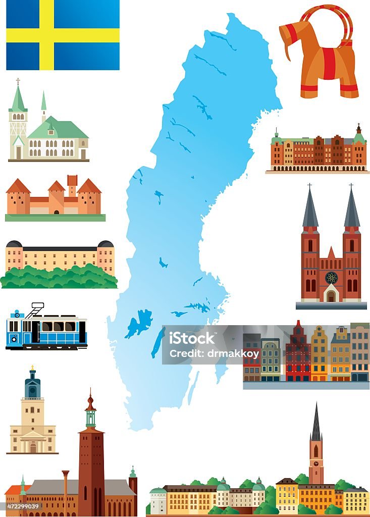 Sweden - Royaltyfri Stockholm vektorgrafik
