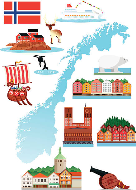 ilustrações, clipart, desenhos animados e ícones de noruega - hammerfest