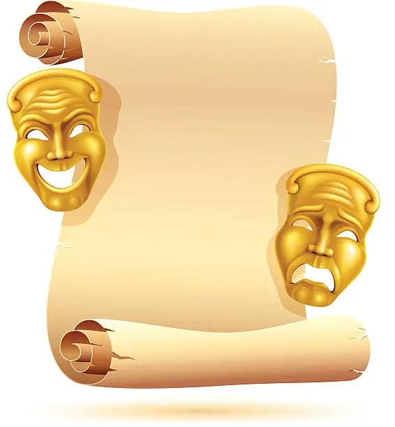 Vector illustration of Theatre Scroll