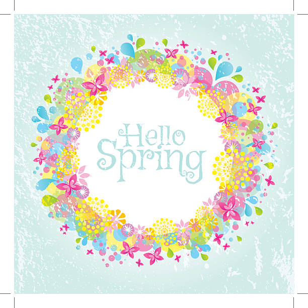 Spring Greeting Background vector art illustration