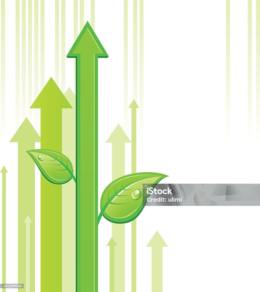Freccia verde - arte vettoriale royalty-free di Affari