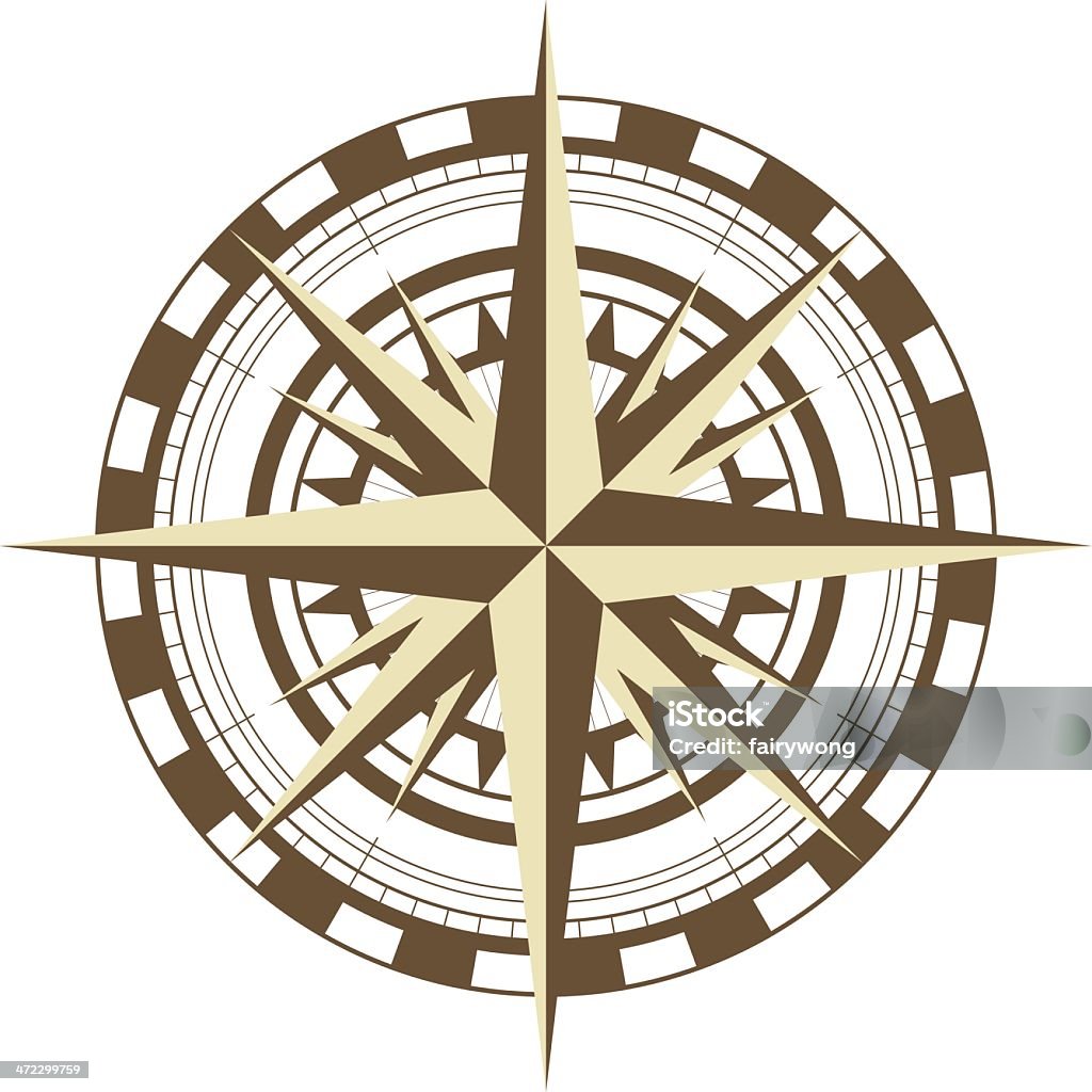 Compass - Vetor de Branco royalty-free