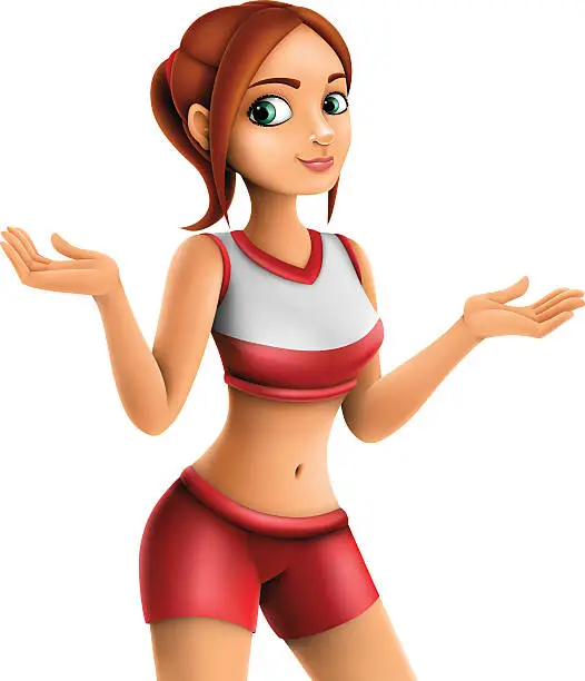Vector illustration of Fitness Girl