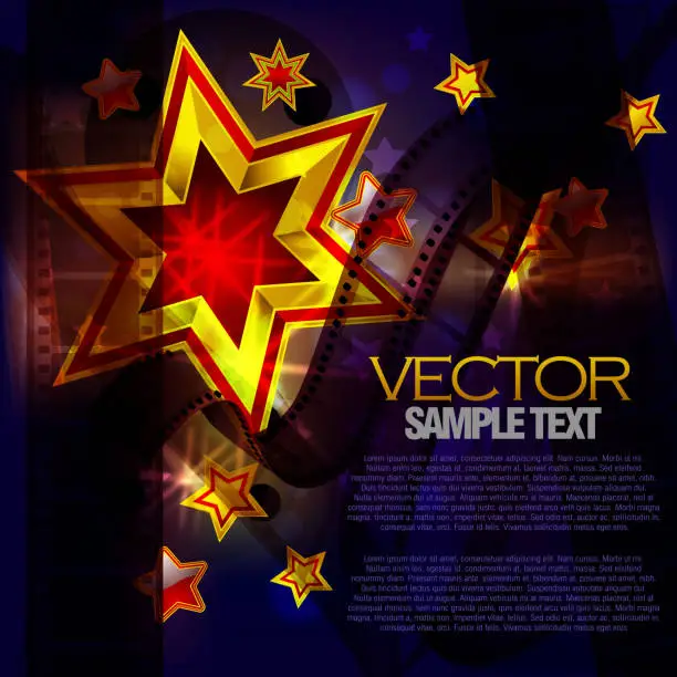 Vector illustration of Beautiful Film Background with Star