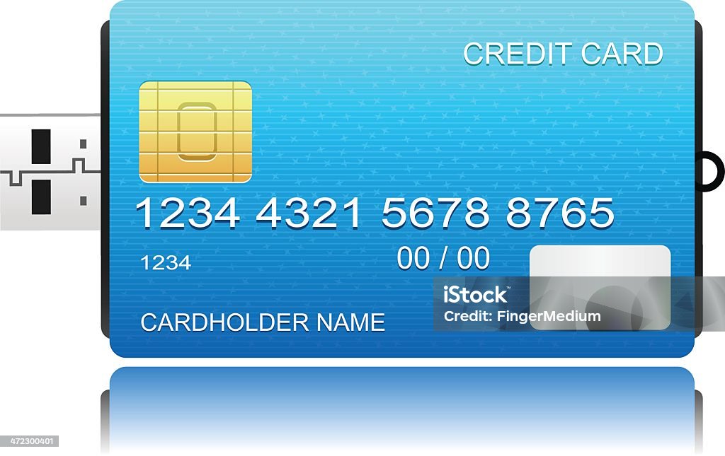 Cartão de crédito Usb - Royalty-free Cartão de Crédito arte vetorial