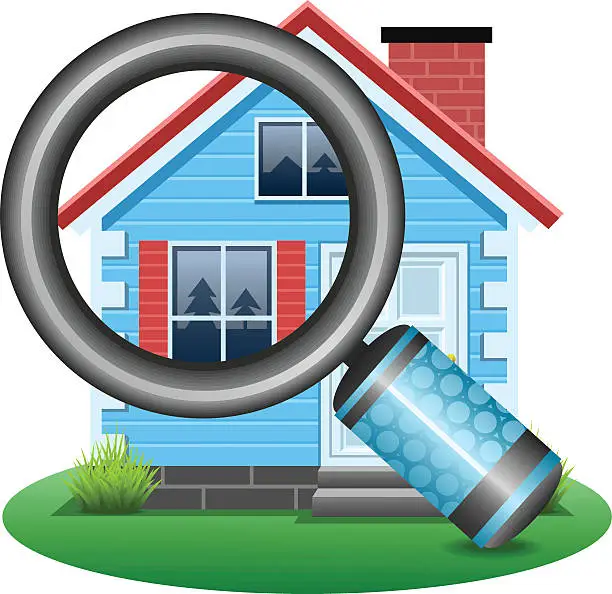 Vector illustration of Searching Home