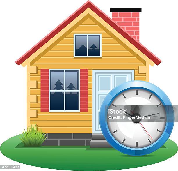 Temps Dacheter House Vecteurs libres de droits et plus d'images vectorielles de Chronomètre - Chronomètre, Maison, Acheter