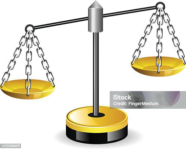 Balança Da Justiça - Arte vetorial de stock e mais imagens de Escala - Escala, Grupo de Objetos, Igualdade