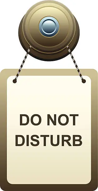 Vector illustration of Do not disturb