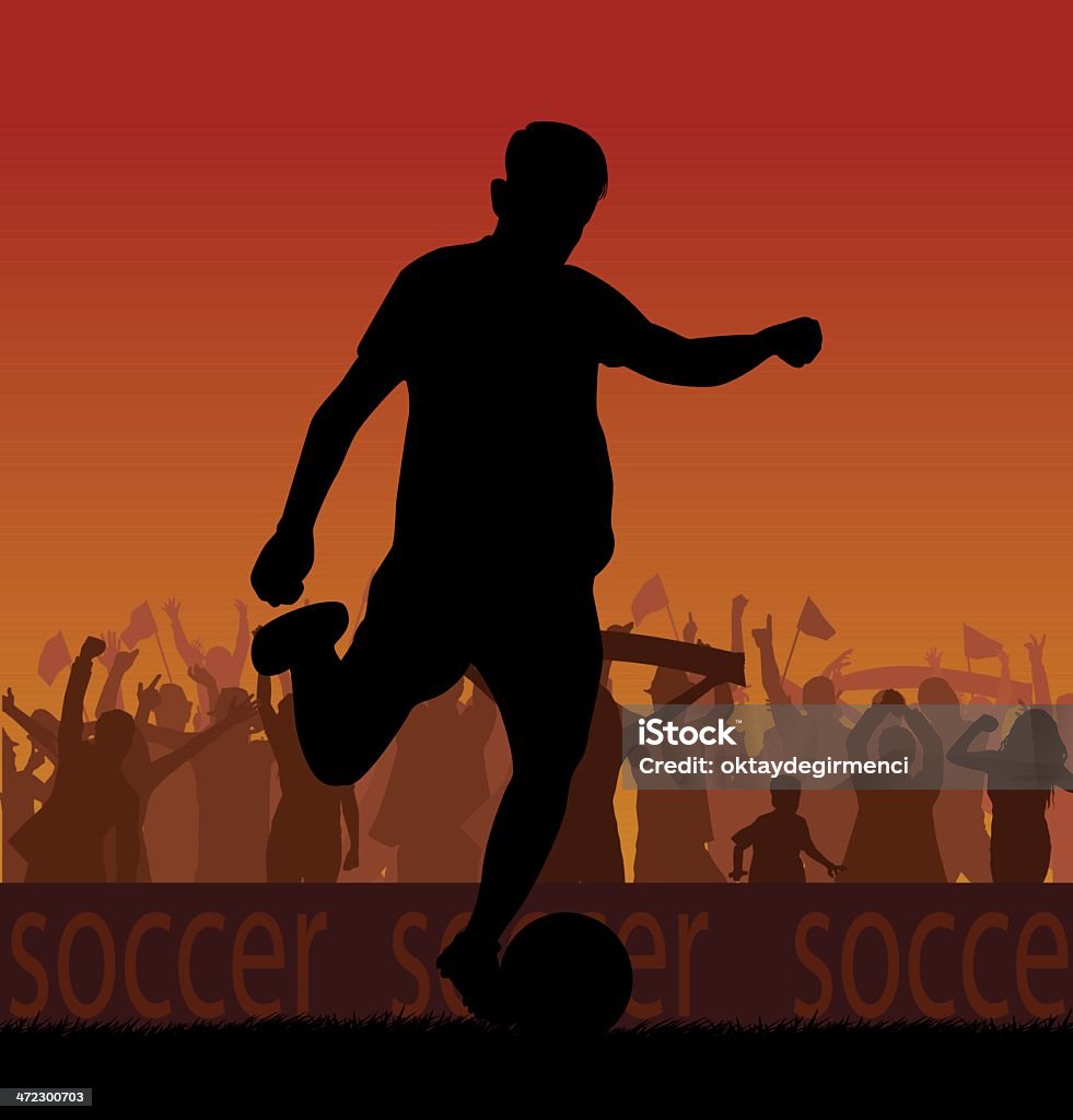 Soccer Player Soccer Player Silhouette Celebration stock vector