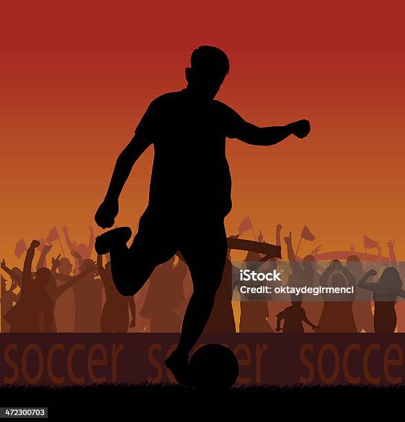 Soccer Player Stock Illustration - Download Image Now - Celebration, Goal - Sports Equipment, In Silhouette