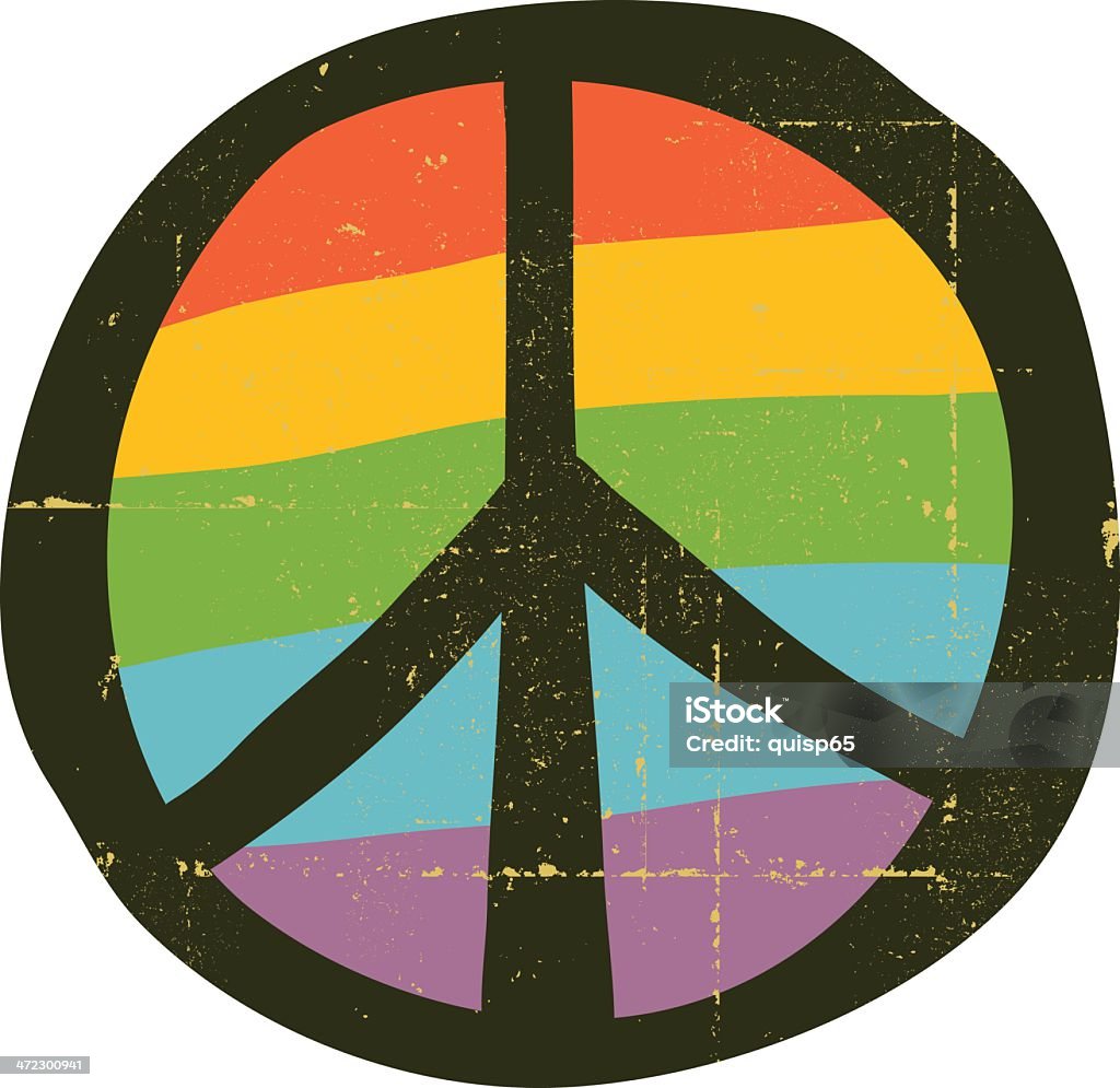 Pokój tolerancja Równość Postarzony - Grafika wektorowa royalty-free (Brudny)