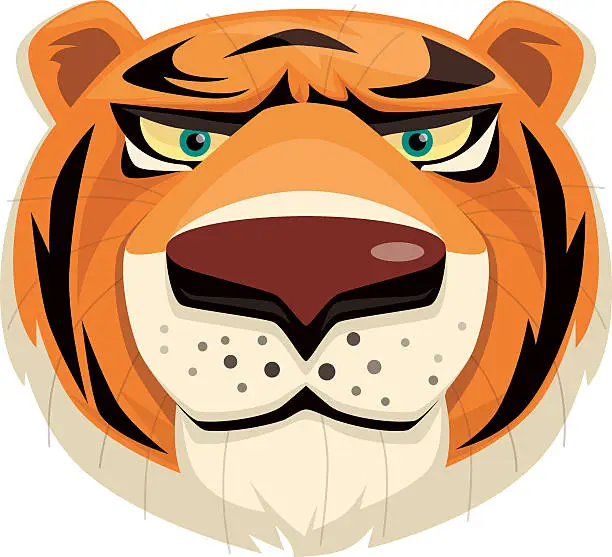 Vector illustration of tiger head