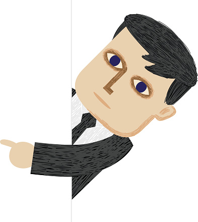 Vector File of Businessman Pointing