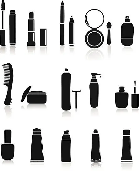 Vector illustration of Cosmetics silhouette