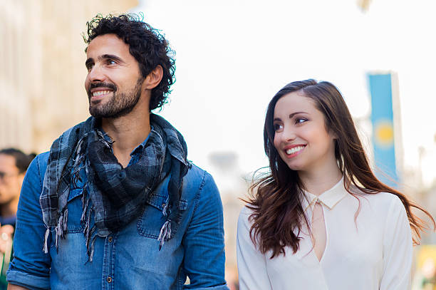 istock Happy couple shopping together 472301382