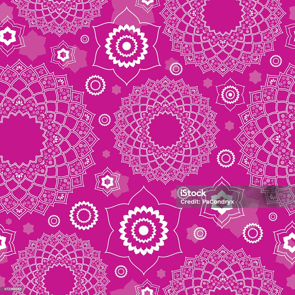 Patrón sin costuras floral chakra - arte vectorial de Chakra libre de derechos