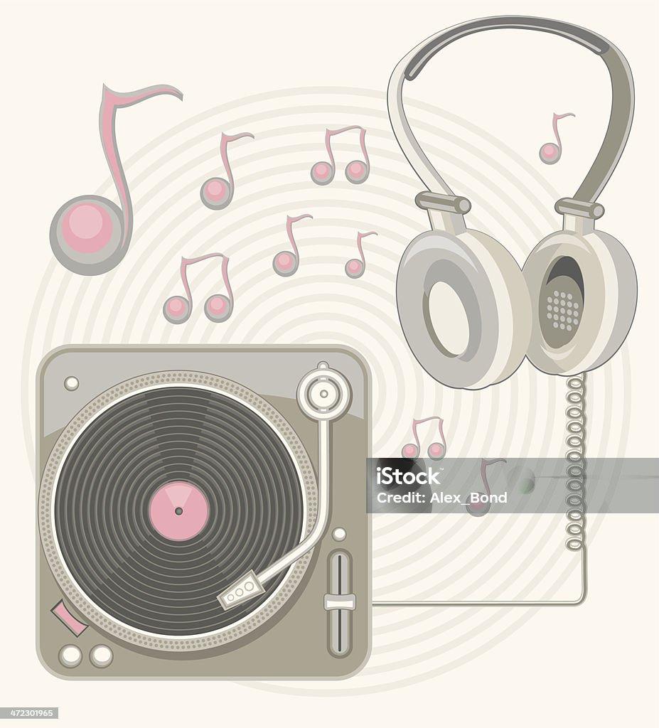 Musique rétro - clipart vectoriel de Musique Hip Hop libre de droits