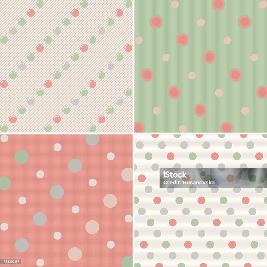 Zestaw Polka Dot wzór - Grafika wektorowa royalty-free (Brązowy)