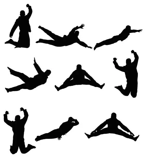 Vector illustration of Man jumping