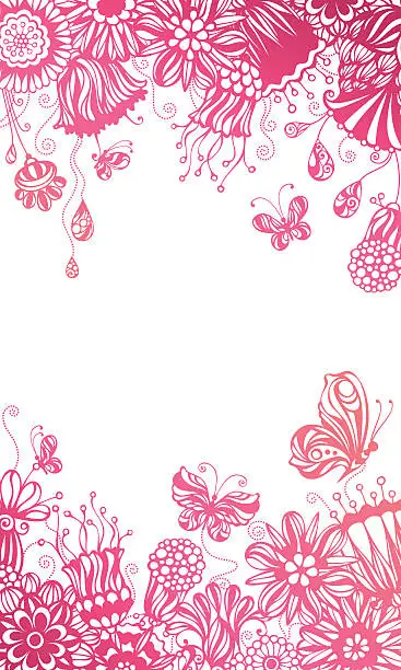 Vector illustration of Floral duotone background