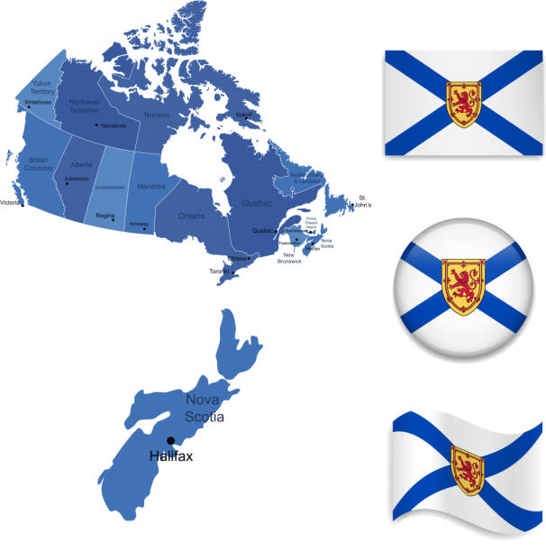 730+ Nova Scotia Map Stock Illustrations, Royalty-Free Vector Graphics