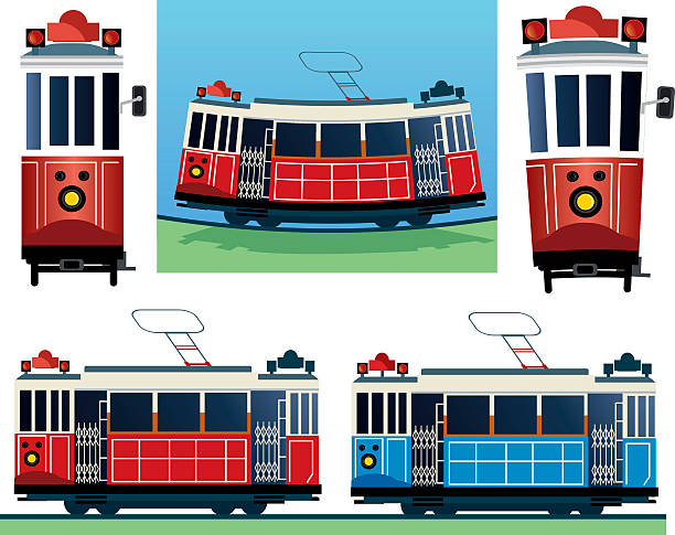 tramwaj - cable car illustrations stock illustrations