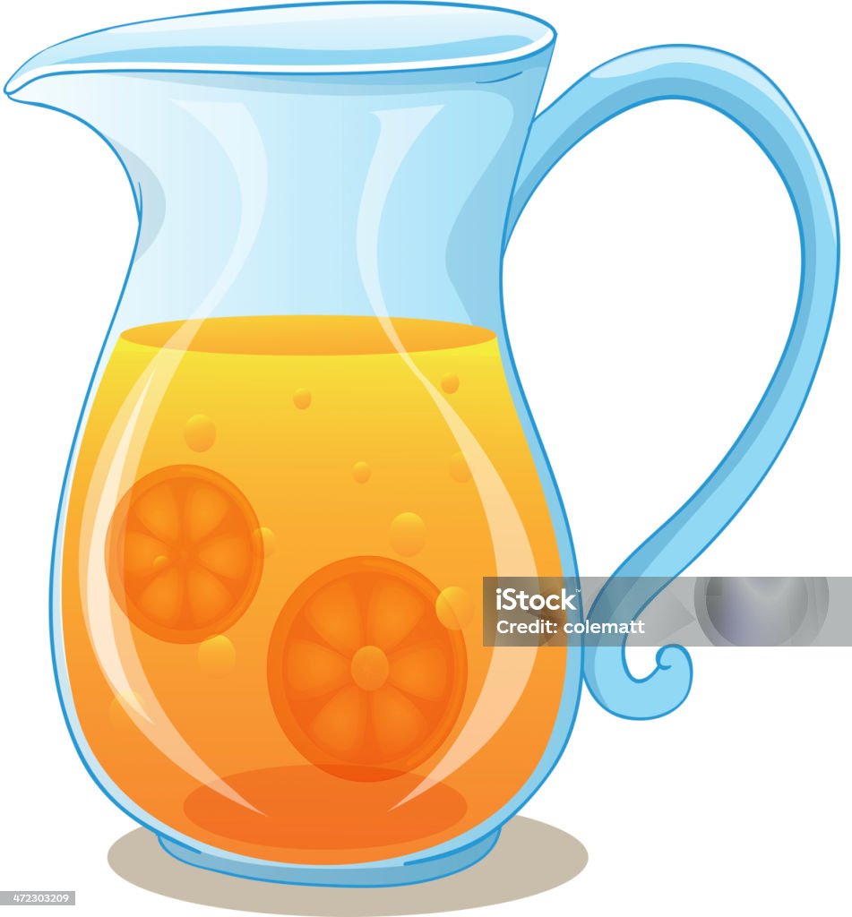 ピッチャーのオレンジジュース - かんきつ類のロイヤリティフリーベクトルアート