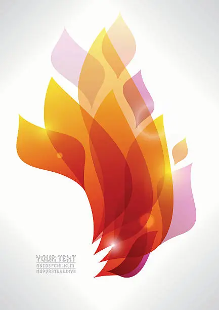 Vector illustration of abstract fire background