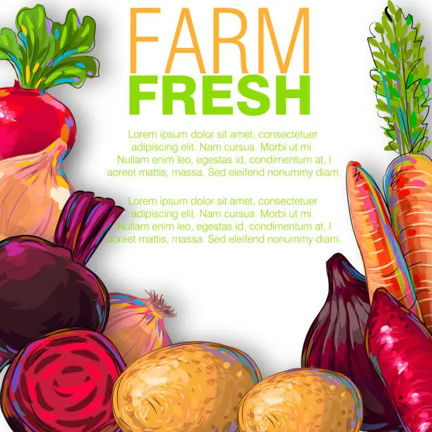 Vector illustration of Fresh Vegetables