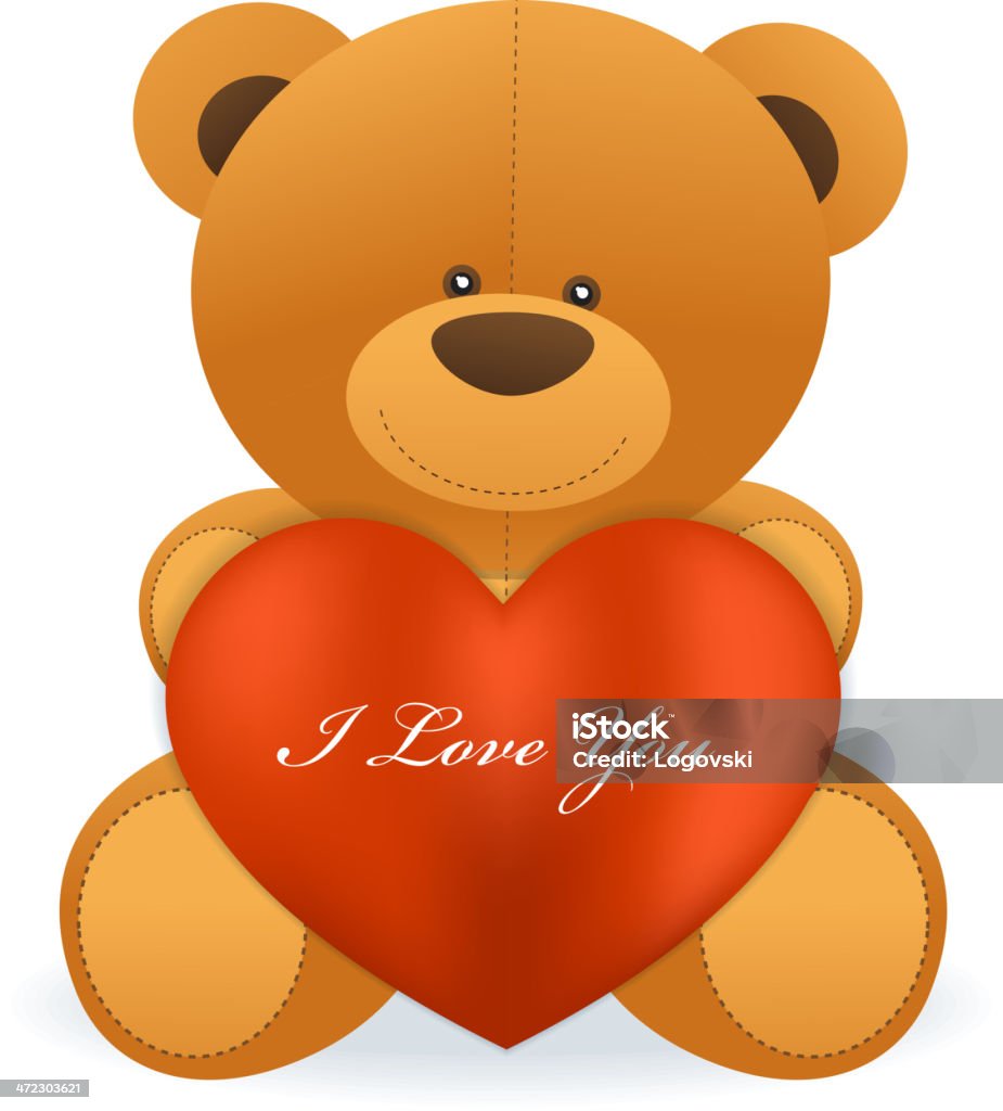 Love Teddy Bear Stock Illustration - Download Image Now - Bear ...