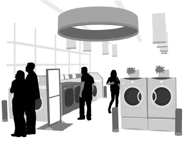 Vector illustration of Family Appliance Store