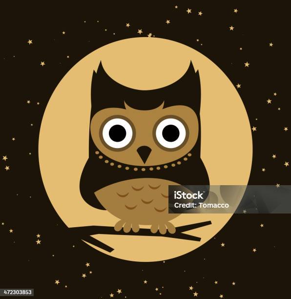 コキンメフクロウ Perching 夜 - フクロウのベクターアート素材や画像を多数ご用意 - フクロウ, 夜, 暗い